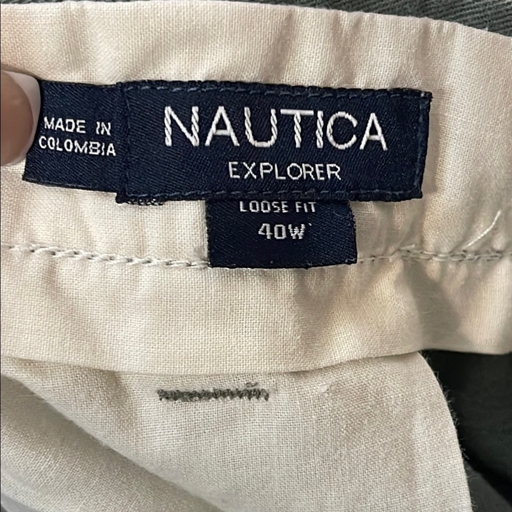 Nautica Men's Classic Green Cargo Shorts size 40 waist #103 - Picture 2 of 11
